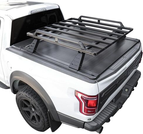 Syneticusa AR Automatic Retract Tonneau Cover with Storage Cargo Platform Rack Fits 2020-2024 Silverado/Sierra 2500 HD/3500 HD 6'8" 82.2 in Truck Bed Retractable in Saudi Arabia