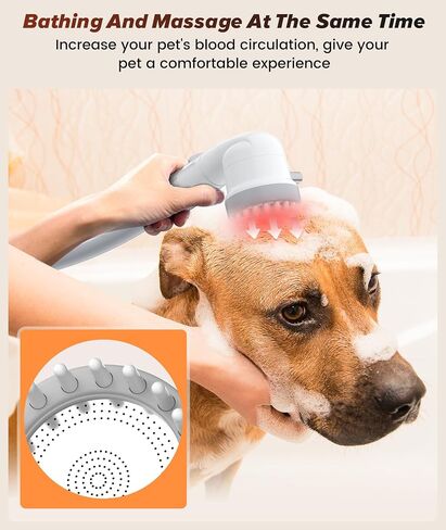 Dog Shower Attachment with 9.84ft Hose, Pet Shower Set for Convenient Dog Bath, 3-mode Handheld Dog Shower Head, Dog Shower Sprayer Attachment Set with Diverter Valve, No Drill Hook, Pet Bathing Tool in Saudi Arabia