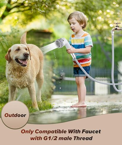 Dog Shower Attachment with 9.84ft Hose, Pet Shower Set for Convenient Dog Bath, 3-mode Handheld Dog Shower Head, Dog Shower Sprayer Attachment Set with Diverter Valve, No Drill Hook, Pet Bathing Tool in Saudi Arabia