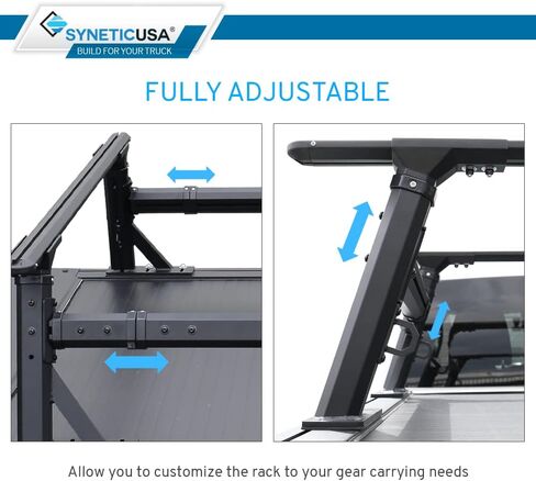 Syneticusa AR Automatic Retract Tonneau Cover with Storage Cargo Platform Rack Fits 2020-2024 Silverado/Sierra 2500 HD/3500 HD 6'8" 82.2 in Truck Bed Retractable in Saudi Arabia