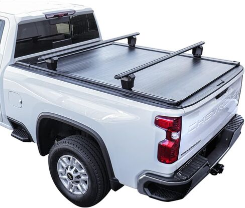 Syneticusa AR Automatic Retract Tonneau Cover with Storage Cargo Platform Rack Fits 2020-2024 Silverado/Sierra 2500 HD/3500 HD 6'8" 82.2 in Truck Bed Retractable in Saudi Arabia