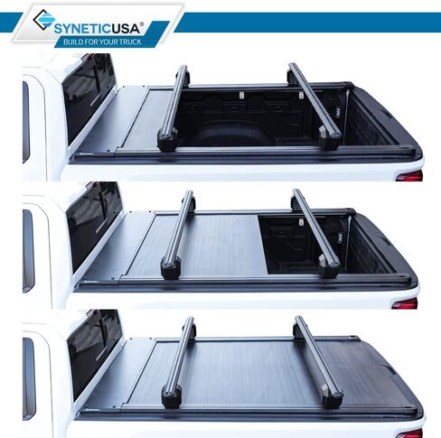 Syneticusa AR Automatic Retract Tonneau Cover with Storage Cargo Platform Rack Fits 2020-2024 Silverado/Sierra 2500 HD/3500 HD 6'8" 82.2 in Truck Bed Retractable in Saudi Arabia