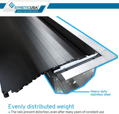 Syneticusa AR Automatic Retract Tonneau Cover with Storage Cargo Platform Rack Fits 2020-2024 Silverado/Sierra 2500 HD/3500 HD 6'8" 82.2 in Truck Bed Retractable in Saudi Arabia