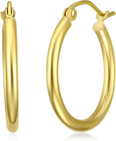 14k REAL Yellow Gold 2mm Thickness Hinged Hoop Earrings (55 x 55 mm) in Saudi Arabia