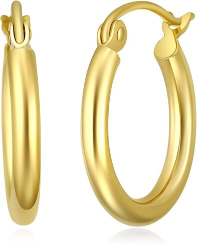 14k REAL Yellow Gold 2mm Thickness Hinged Hoop Earrings (55 x 55 mm) in Saudi Arabia