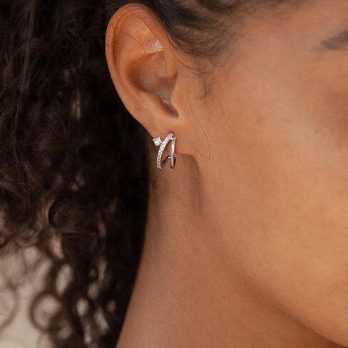 Gold Hoop Earrings for Women 14K Gold Plated Triple Huggie Hoop Earrings Hypoallergenic Lightweight Wedding Earrings For Brides Jewelry Gifts for Women Trendy in Saudi Arabia