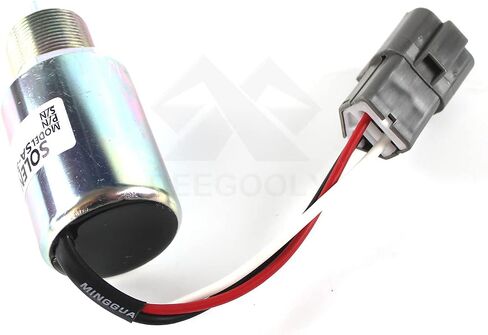 12V SA-3725-12 30A87-20404 30A87-20400 30A87-00040 Fuel Shutdown Solenoid Valve for Mitsubishi L2E L3E S3L S4L Engine Volvo Penta EC15 EC13 EC15 EC15B EC20 EC20B EC25 EC30 EC35 EC45 Mahindra Max-28 in Saudi Arabia