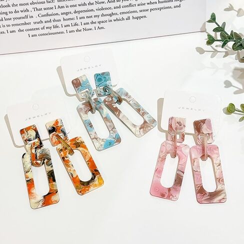 Colorful 80s 90s Big Hoop Earring Acrylic C Shape Retro Trendy Chunky Large Open Earrings for Women 70MM Vintage Lightweight Statement Jewelry in Saudi Arabia