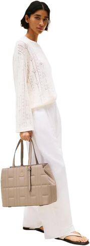 Tommy Hilfiger Lightweight Quilted Tote Bag with Adjustable Strap and Zip Pocket in Saudi Arabia