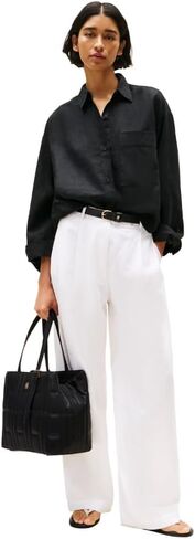 Tommy Hilfiger Lightweight Quilted Tote Bag with Adjustable Strap and Zip Pocket in Saudi Arabia