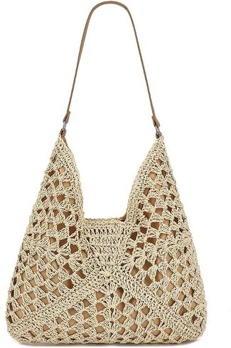 حقيبة حمل شاطئ Straw للنساء Raffia Crochet Pres in Kuwait
