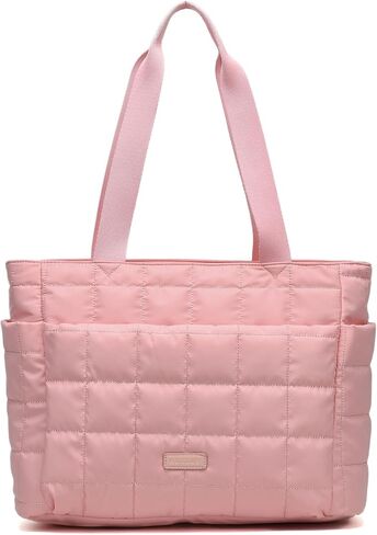 HKCLUF Quilted Puffer Tote Bag for Women 20L Lightweight Waterproof Large Work Travel Gym Tote Bag with Laptop Compartment in Kuwait