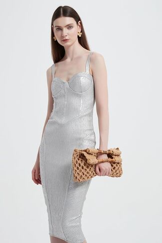 نساء القش المنسوجة شبكة اليد حقيبة يد الخيزر in Kuwait