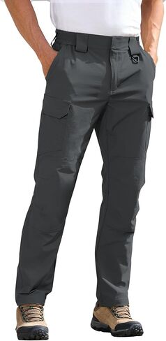 MOURCE Men's Lightweight Hiking Pants Quick Dry - Water Resistant Outdoor Cargo Pants for Men 7 Pockets in Kuwait