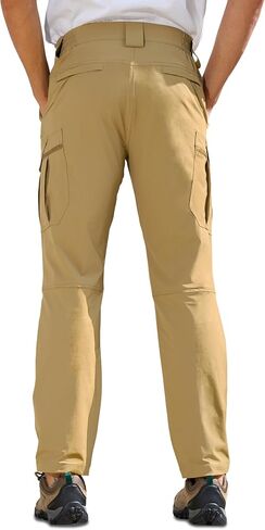 MOURCE Men's Lightweight Hiking Pants Quick Dry - Water Resistant Outdoor Cargo Pants for Men 7 Pockets in Kuwait