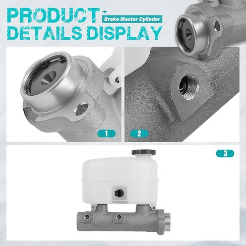 M630454 Brake Master Cylinder with Reservoir and Sensor Compatible with Chevrolet Silverado 2500 HD 3500 HD, Suburban 2500, Express 2500 3500 & GMC Sierra 2500 HD 3500 HD 3500 Classic, Yukon XL 2500 in Saudi Arabia