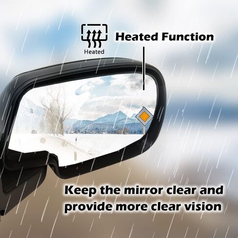 CHEDA Exterior Mirror Compatible with 2015-2020 Ford F150 FL3Z17K707A Right Passenger Side View Power Mirror Door Mirror Glass 2015 2016 2017 2018 2019 2020 in Saudi Arabia