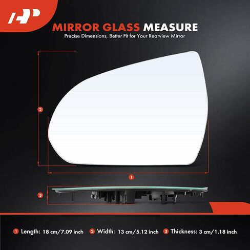 A-premium ide drive side drive non-the reced closp مع لوحة دعم متوافقة مع Hyundai Elantra 2017 2018 2019 2020-View View Flat Mirror in Saudi Arabia