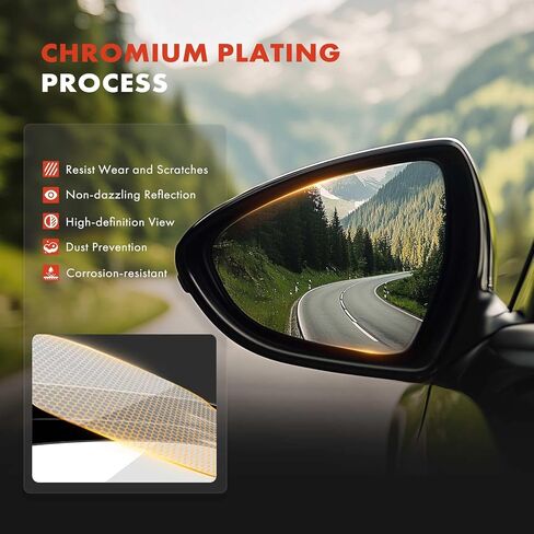A-premium ide drive side drive non-the reced closp مع لوحة دعم متوافقة مع Hyundai Elantra 2017 2018 2019 2020-View View Flat Mirror in Saudi Arabia