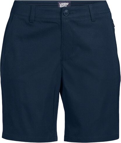 Lands' End School Uniform Women's Active Performance 9" Chino Shorts 10 Classic Navy in Saudi Arabia