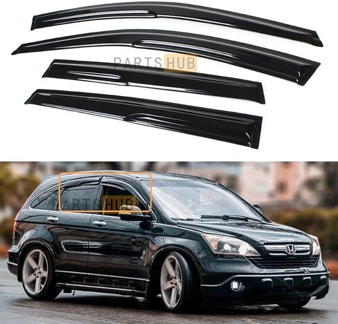 Fits for 2007-2011 Honda CR-V CRV JDM Wavy Mugen Style Window Visors Rain Guards Deflectors in Saudi Arabia