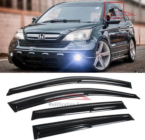 Fits for 2007-2011 Honda CR-V CRV JDM Wavy Mugen Style Window Visors Rain Guards Deflectors in Saudi Arabia