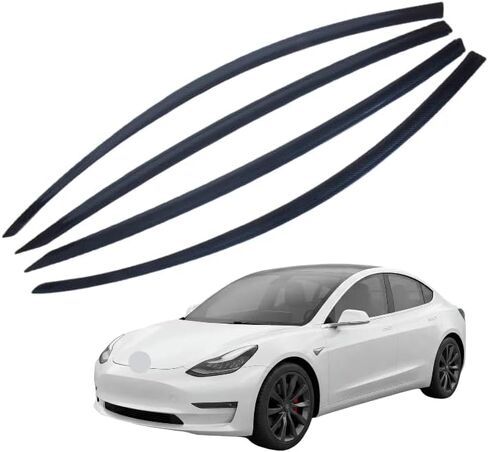 تناسب طراز Tesla Model 3 2019 2020 2021 2022 2023 2024 Zh Ultra-Sleek Carbon Fiber Window Window Window Sun Sun Diflector Visor ultra-shicked …… in Saudi Arabia