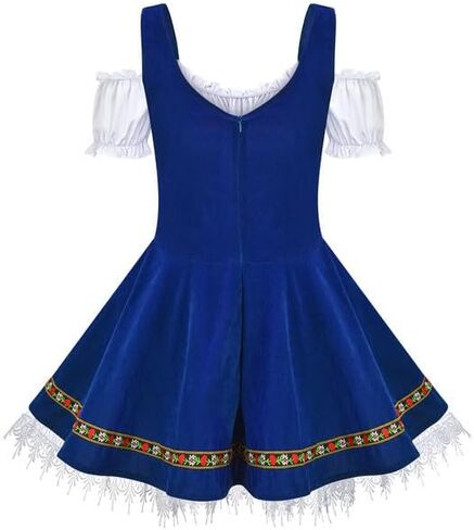 كوسوي النسائية الألمانية Dirndl اللباس قبالة الكتف Oktoberfest Beer Girl Costume in Kuwait