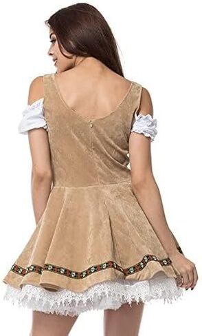 كوسوي النسائية الألمانية Dirndl اللباس قبالة الكتف Oktoberfest Beer Girl Costume in Kuwait