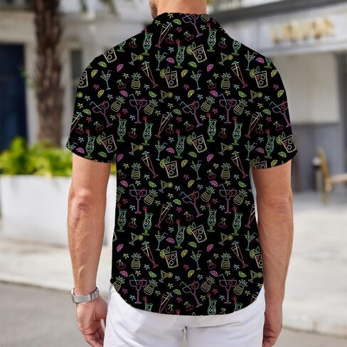 Men's Hawaiian Shirts Casual Button Down Short Sleeve Shirts Set Printed Shorts Beach Hawaii Suits in Saudi Arabia