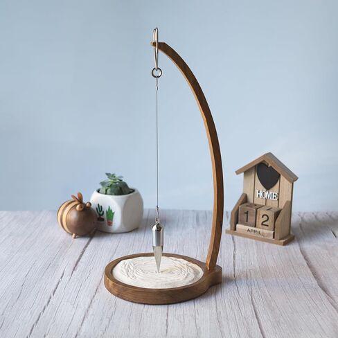 Kihomi Wooden Sand Pendulum | Magical Desktop Pendulum for Office and Home Decoration | Relaxing and Healing Creative Pendulum with Wood Level Gravity Science and Ornament Birthday Gift (Nature) in Kuwait