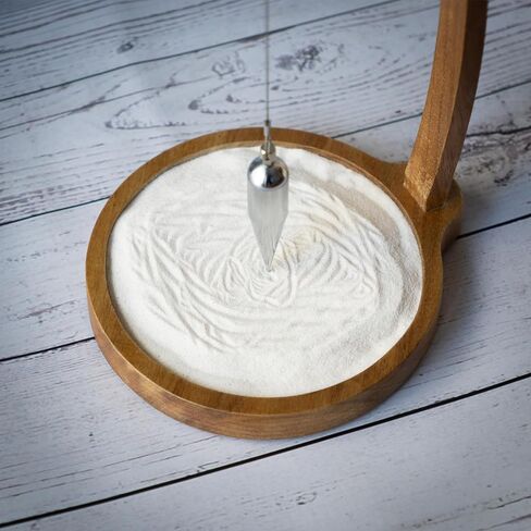 Kihomi Wooden Sand Pendulum | Magical Desktop Pendulum for Office and Home Decoration | Relaxing and Healing Creative Pendulum with Wood Level Gravity Science and Ornament Birthday Gift (Nature) in Kuwait