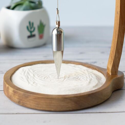 Kihomi Wooden Sand Pendulum | Magical Desktop Pendulum for Office and Home Decoration | Relaxing and Healing Creative Pendulum with Wood Level Gravity Science and Ornament Birthday Gift (Nature) in Kuwait