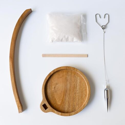 Kihomi Wooden Sand Pendulum | Magical Desktop Pendulum for Office and Home Decoration | Relaxing and Healing Creative Pendulum with Wood Level Gravity Science and Ornament Birthday Gift (Nature) in Kuwait