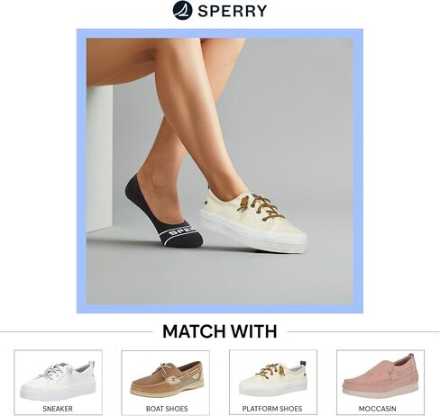 Sperry Women's 5-Pack No Show Sock Liners – Ultra Low Cut, Non-Slip Heel Grip, Soft Nylon, Invisible Socks for Sneakers in Saudi Arabia