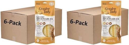 Good ‘n’ Tasty Savory Spoonables with Real Chicken, Salmon & Duck, 6 Count Tube, Triple Flavor Squeezable Lickable Wet Treats for Cats with Built-in Spoon for Less Mess in Saudi Arabia
