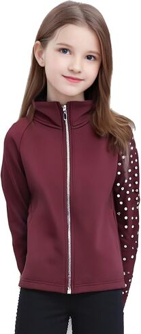 LIUHUO Girls Figure Skating Training Jacket - Elegant Ventilated Practice Top in Kuwait