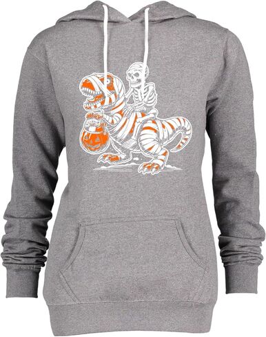 Go All Out Skeleton Riding A Mummy T-Rex Trick Or Treating Mens Women Youth Sweatshirt Hoodie in Saudi Arabia
