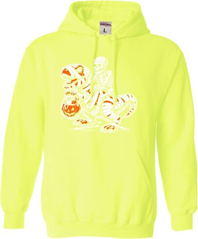 Go All Out Skeleton Riding A Mummy T-Rex Trick Or Treating Mens Women Youth Sweatshirt Hoodie in Saudi Arabia