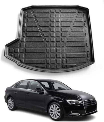 Omac Cargo Mats Liner لـ Audi A3 A3 E-Tron A3 Quattro 2015-2020 Sedan Black TPE in Kuwait