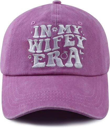in My Wifey Era Hat for Women, Funny Adjustable Embroidered Cotton Bride Baseball Cap in Saudi Arabia