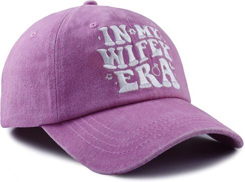 in My Wifey Era Hat for Women, Funny Adjustable Embroidered Cotton Bride Baseball Cap in Saudi Arabia