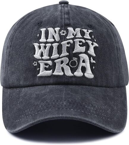 in My Wifey Era Hat for Women, Funny Adjustable Embroidered Cotton Bride Baseball Cap in Saudi Arabia