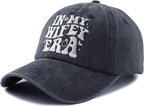 in My Wifey Era Hat for Women, Funny Adjustable Embroidered Cotton Bride Baseball Cap in Saudi Arabia