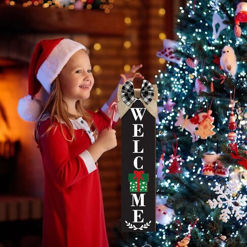 علامة Sintuff Holiday القابلة للتبديل 16 "× 4" لعلامة الشرفة الخشبية للباب الأمامي مع 24 PCS أيقونات ريفية موسمية للمنزل ترحيب مهرجان الربيع في الهواء الطلق (أبيض) in Kuwait