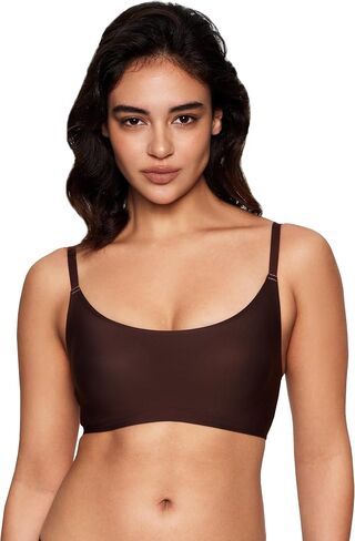 Scoop Neck Padded Bra – Comfortable Build-in Silicone Underwire Seamless Bra - Full Coverage Bra's with Hook & Eye Closure in Saudi Arabia