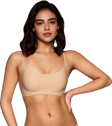 Scoop Neck Padded Bra – Comfortable Build-in Silicone Underwire Seamless Bra - Full Coverage Bra's with Hook & Eye Closure in Saudi Arabia
