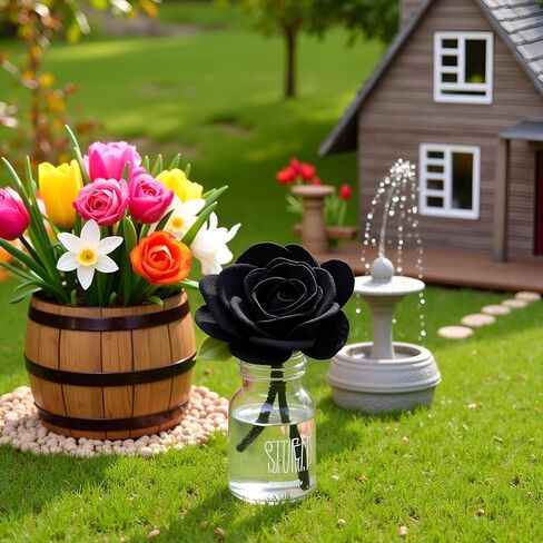 Mini Dollhouse Miniature Vase Micro Micro Colorful Flower Glass زجاجة مصغرة زخرفة مصغرة لـ 1:12 Scale Dollhouse Scener in Kuwait