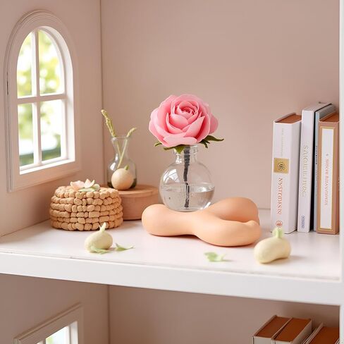 Mini Dollhouse Miniature Vase Micro Landscape Colorful Flower Glass Bottle Miniature Decoration for 1:12 Scale Dollhouse Scene Props Dollhouse Décor Dollhouse Accessoriesecor (Pink) in Kuwait