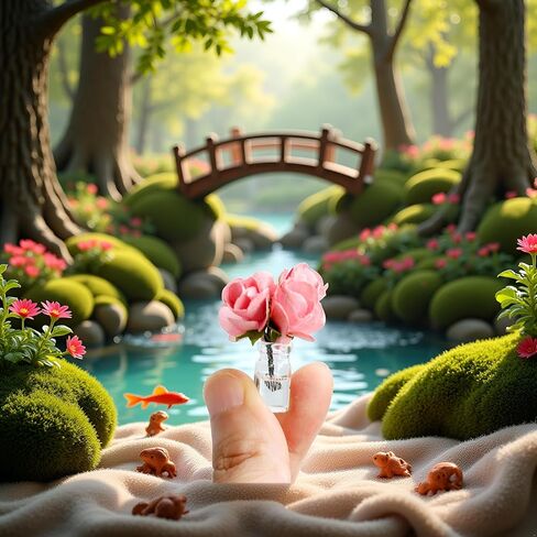 Mini Dollhouse Miniature Vase Micro Landscape Colorful Flower Glass Bottle Miniature Decoration for 1:12 Scale Dollhouse Scene Props Dollhouse Décor Dollhouse Accessoriesecor (Pink) in Kuwait